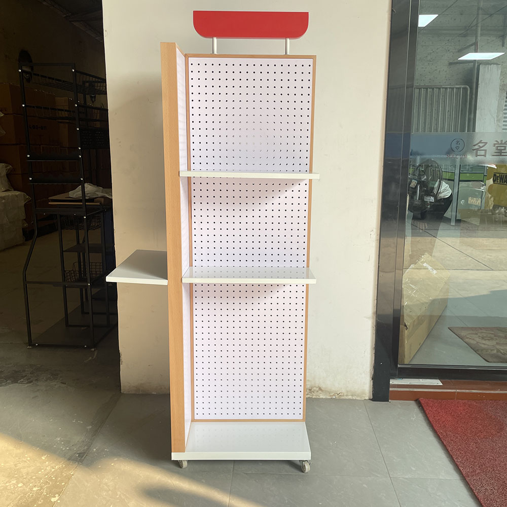 Plastic pegboard display stand