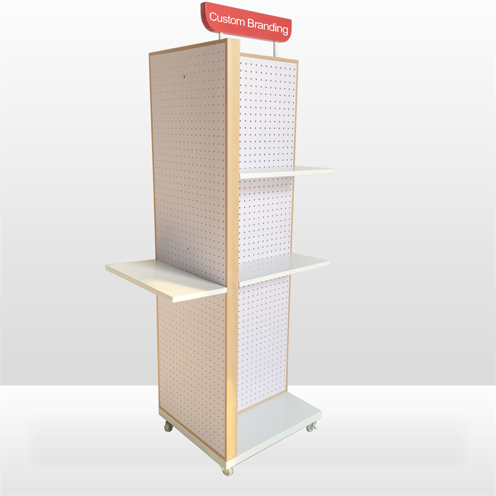 Plastic pegboard display stand