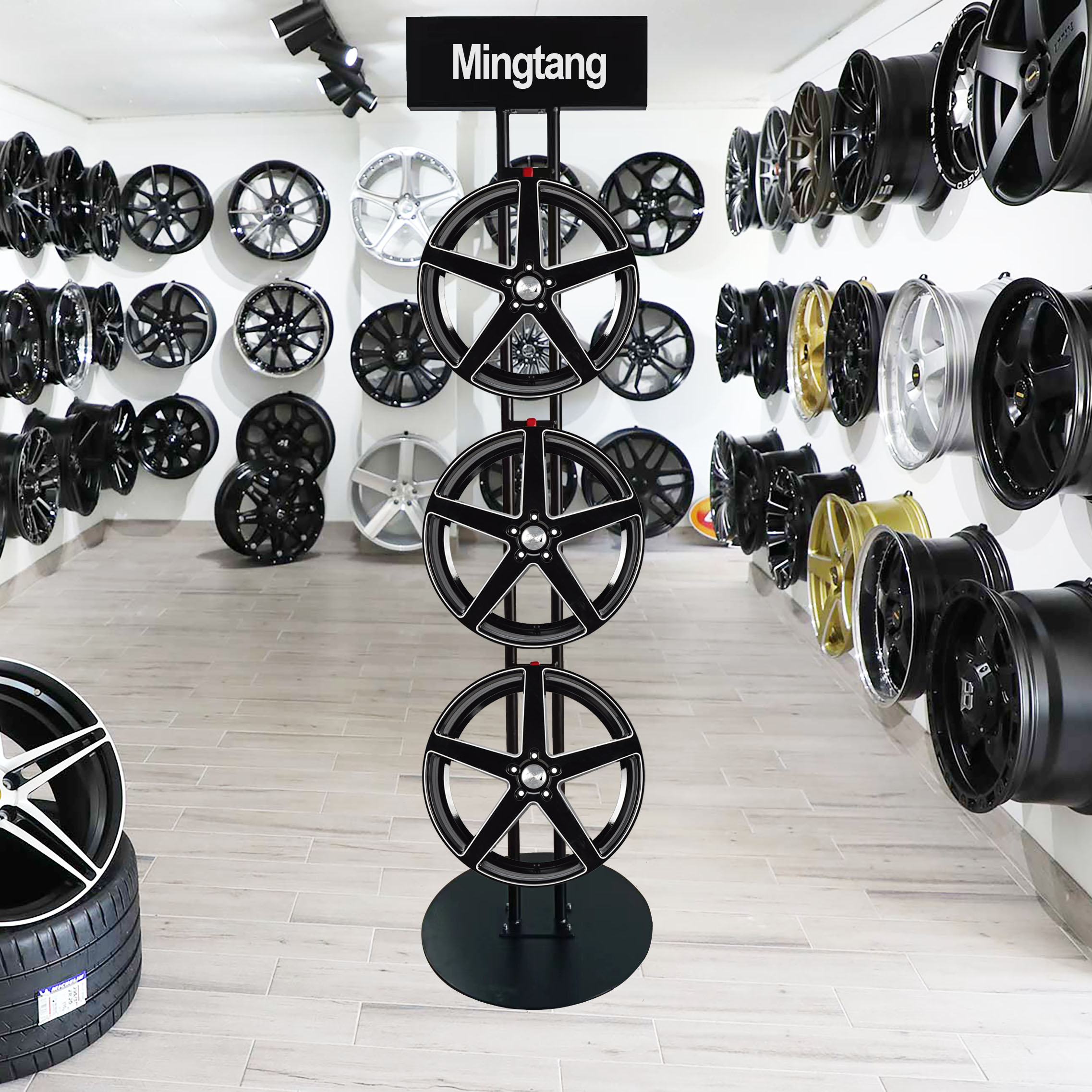 Mingtang wheel rim rack display stand