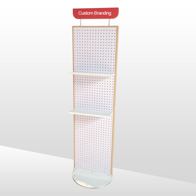 Pegboard display rack, rotating display stand