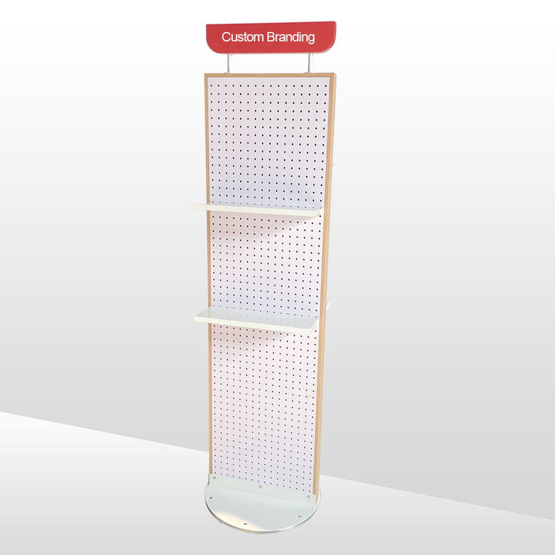 Pegboard display rack, rotating display stand