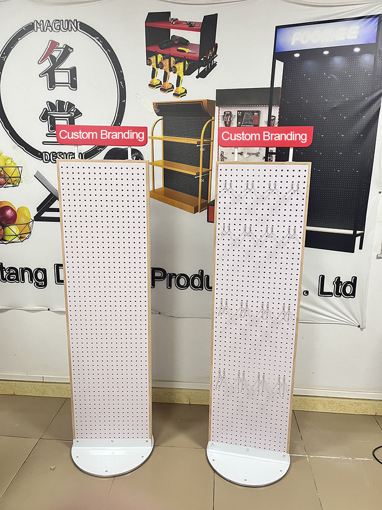 Pegboard display rack, rotating display stand