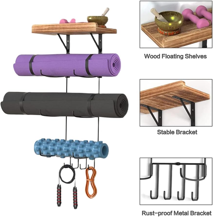 Mingtang wall mounted yoga mat holder