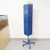 Floor rotating display stand, metal pegboard display rack